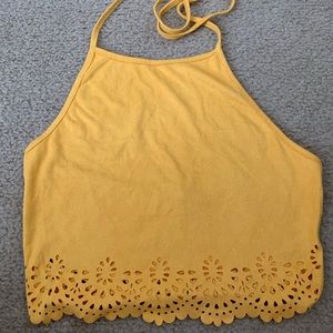 Yellow haulter top
